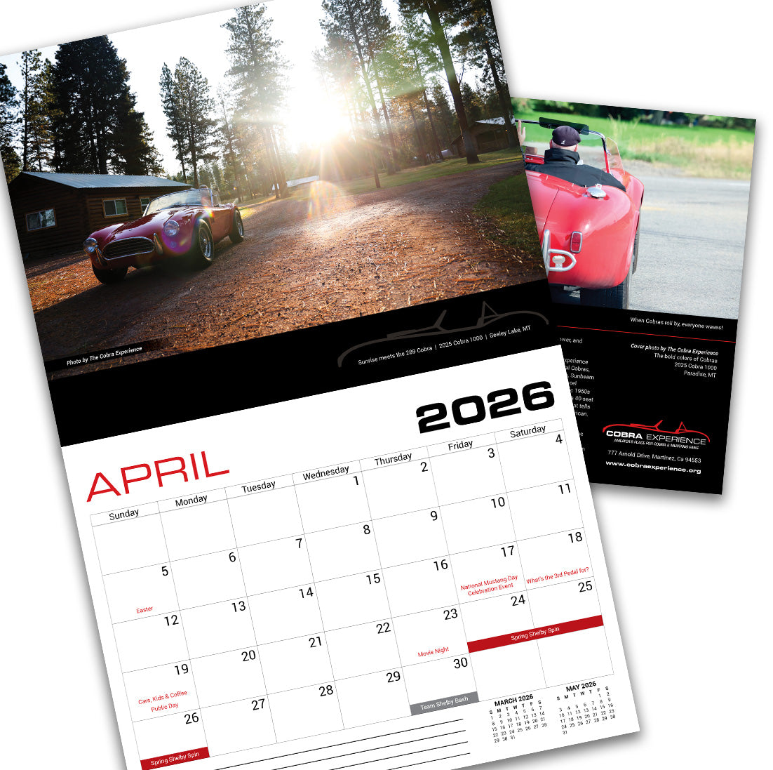 Cobra Experience 2026 Calendar