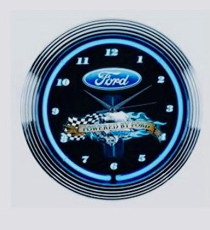 Powered by Ford Neon Clock