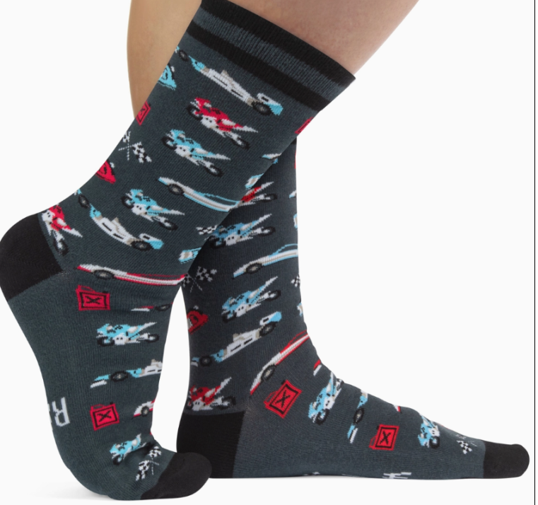 "I'd rather be watching racing" Socks