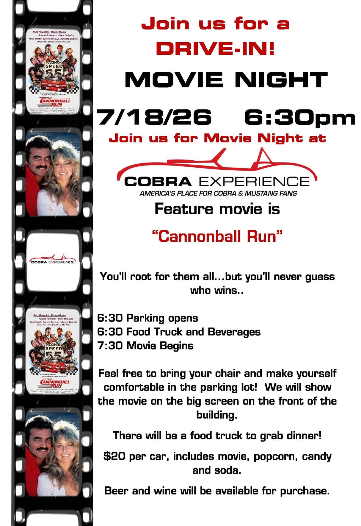 Outdoor Movie Night on the big screen - 7-18-26