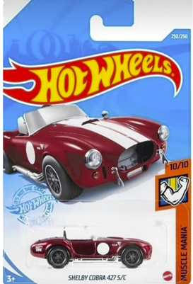 Hot Wheels Shelby Cobra 427 S/C in Cherry Red 1:64