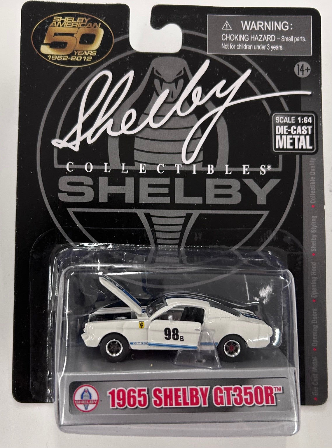 1965 GT350R #98b White with Blue Stripes 1:64 Shelby Collectables