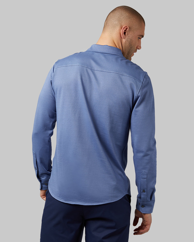 Men's Long Sleeve Button Up Blue