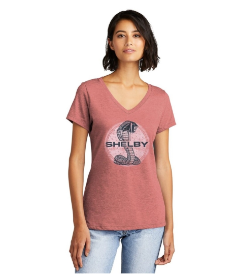 Shelby Rhinestone Blush V-Neck