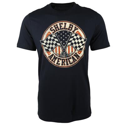 Shelby with American Crossed Flags T-Shirt