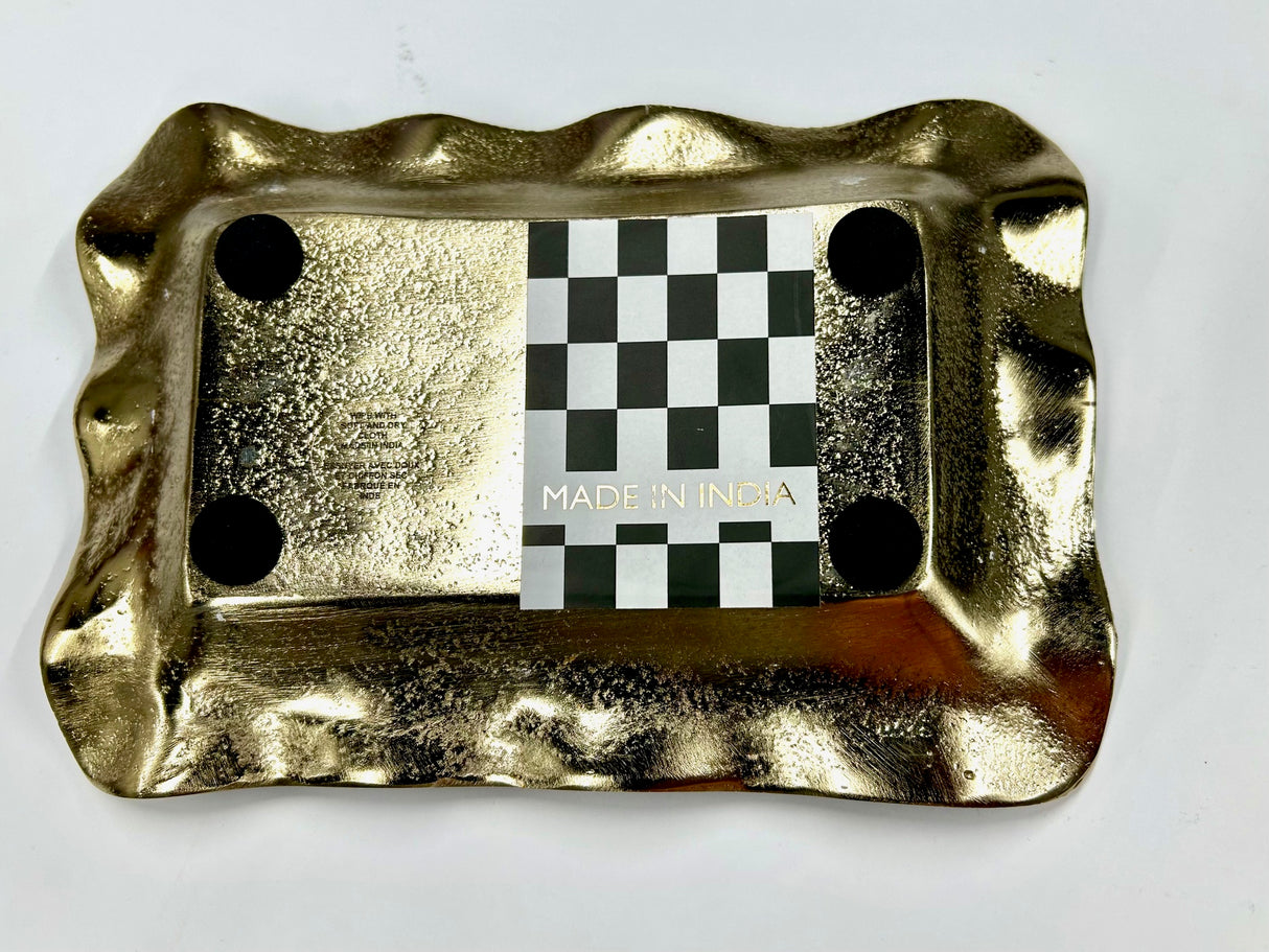 Black and White Check Decorative Dish