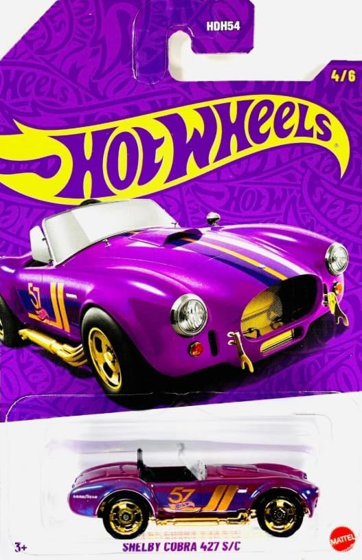 Matchbox Hot Wheels Pearl & Chrome Shelby Cobra 427 S/C Purple 1:64