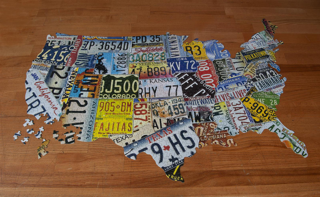 License Plate Map 1000 pc Puzzle
