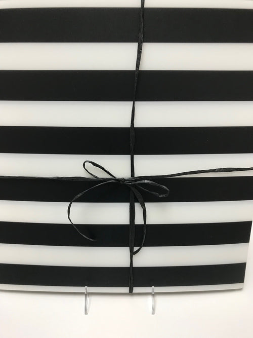 Black & White Striped Square Placemats Set of 4