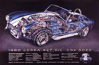 1965 Cobra 427 S/C CSX3022 Cutaway Poster