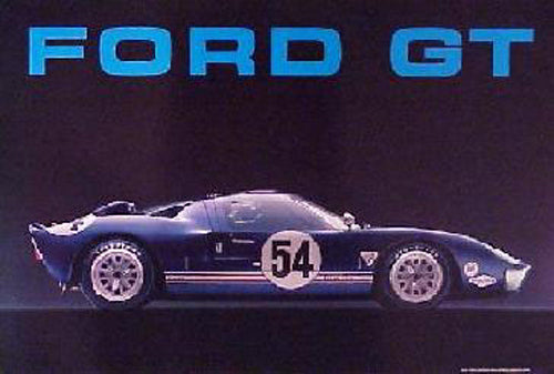 Blue #54 Ford GT40 Poster