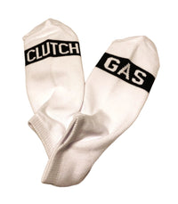 Gas and Clutch Socks White