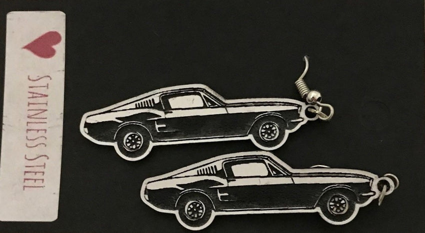 GT350 Car Image Dangly Earrings