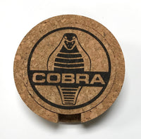 Cobra Logo Cork Coaster Set 4.5" Round