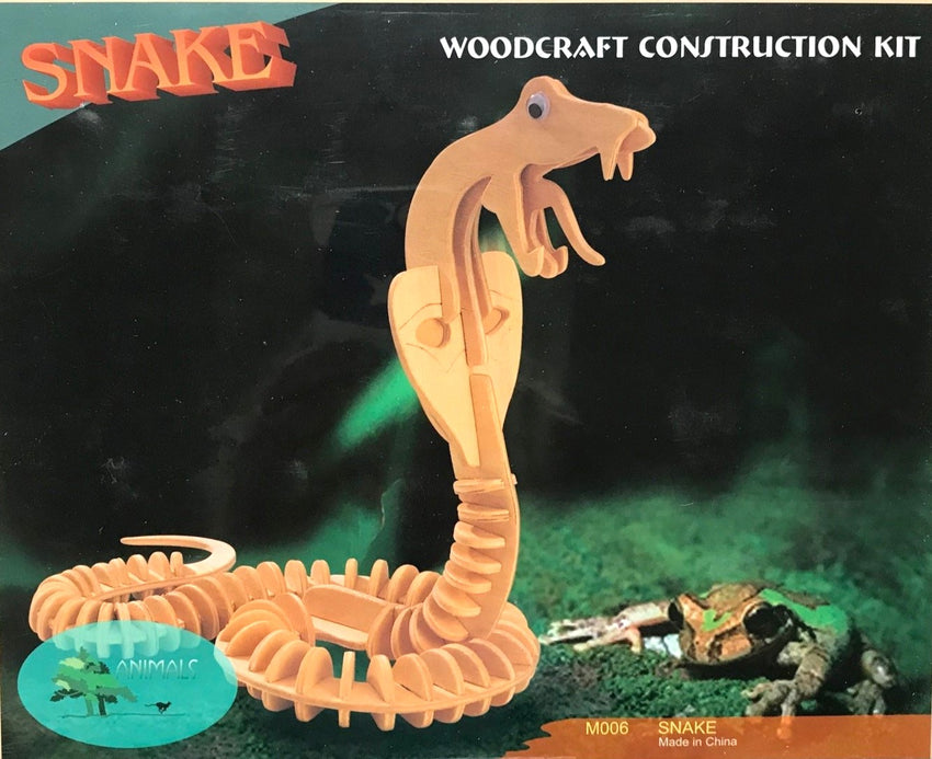 Snake Woodcraft Puzzle Construction Kit