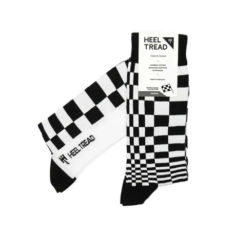 Black/White Checkered Sock