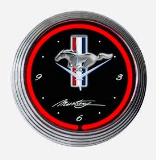 Mustang Neon Clock