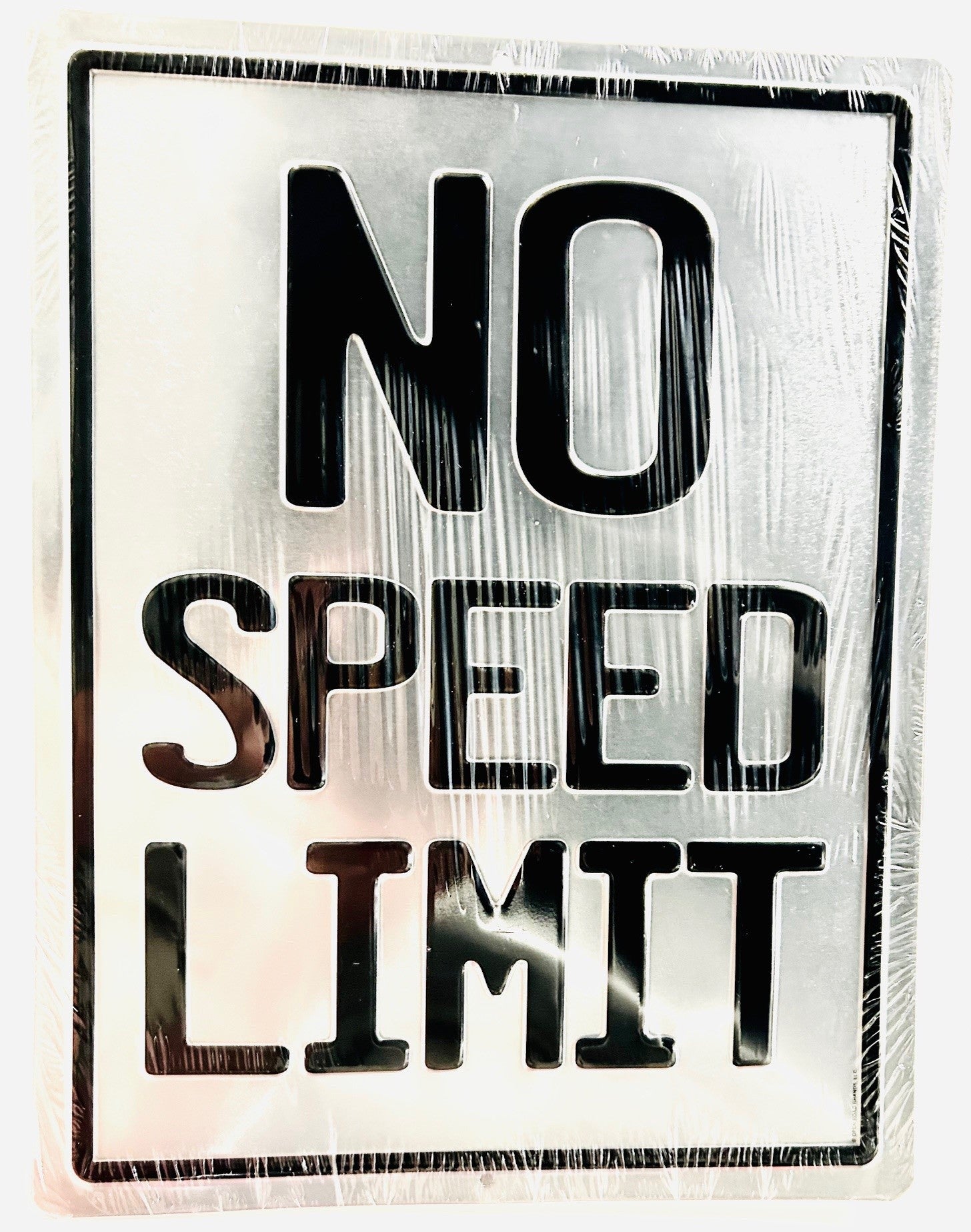 No Speed Limit Aluminum Sign