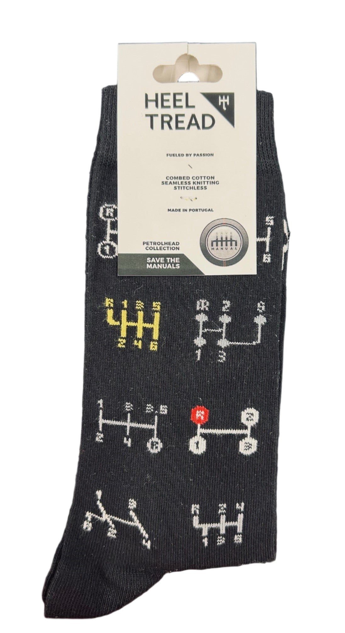 "Save the Manuals" Gear Shifts Black Socks