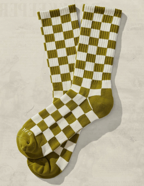 Checkerboard Crew Socks