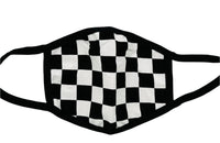 Checkered Black & White Face Mask