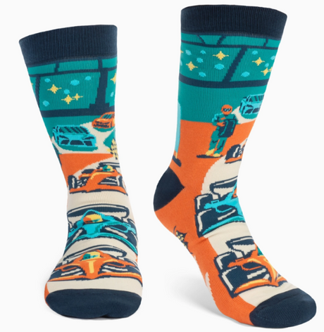 "Do not disturb, the race is on" Socks