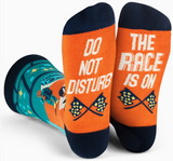 "Do not disturb, the race is on" Socks