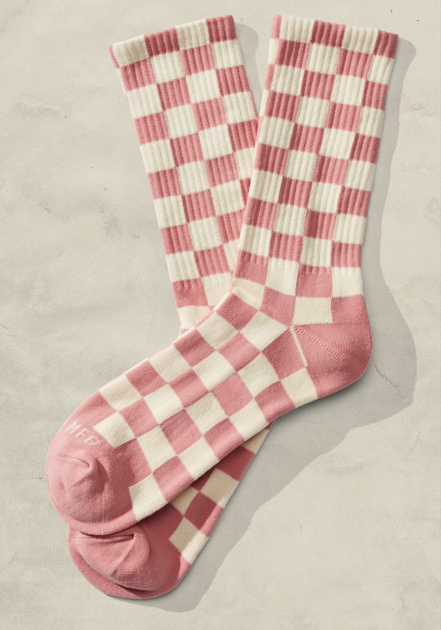 Checkerboard Crew Socks