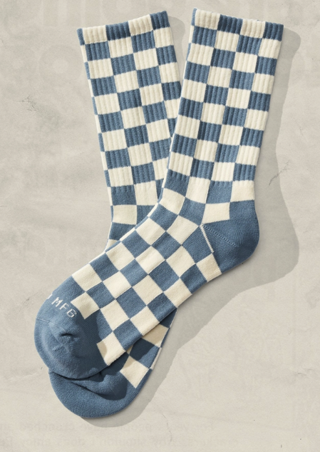 Checkerboard Crew Socks