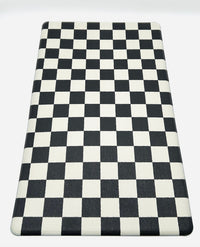 Checkered Black & White Foam Rug