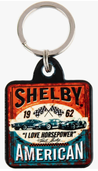 Shelby American 1962 I love Horsepower Keychain