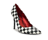Black & White Checkered High Heel