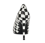 Black & White Checkered High Heel