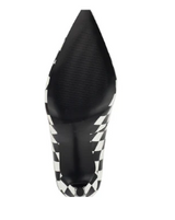 Black & White Checkered High Heel