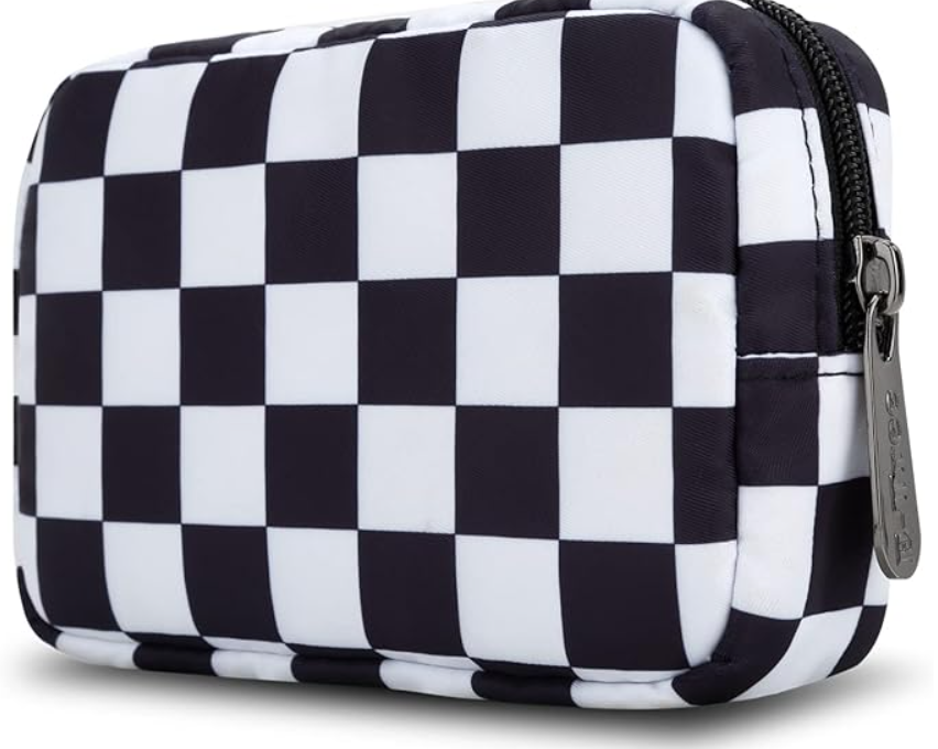 Black and White Makeup Pouch Small